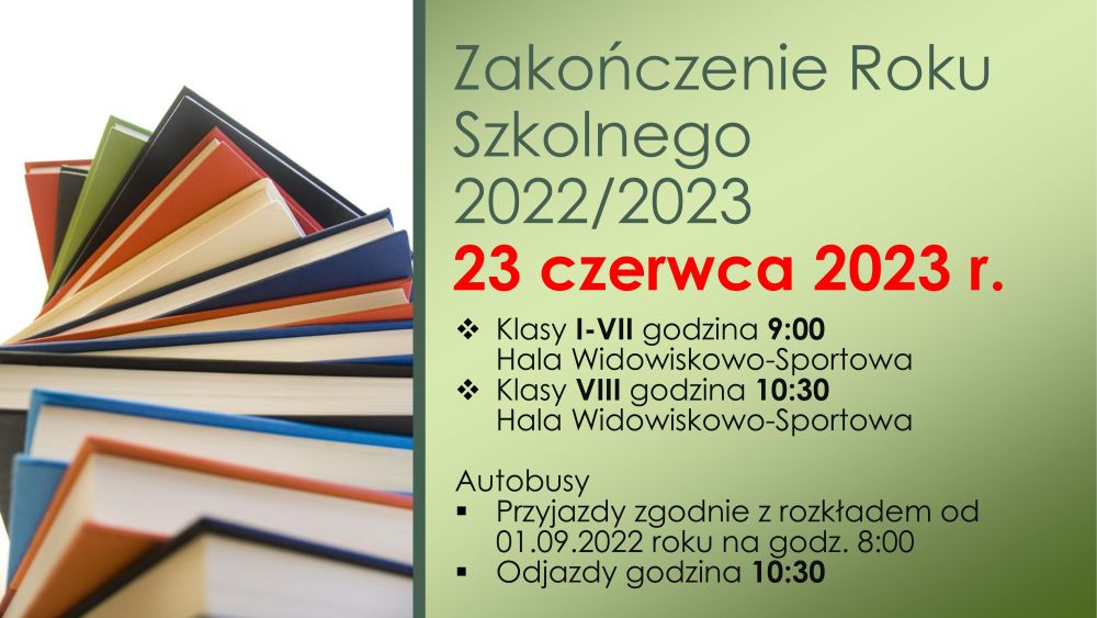 Zakończenie Roku Szkolnego 2022/2023