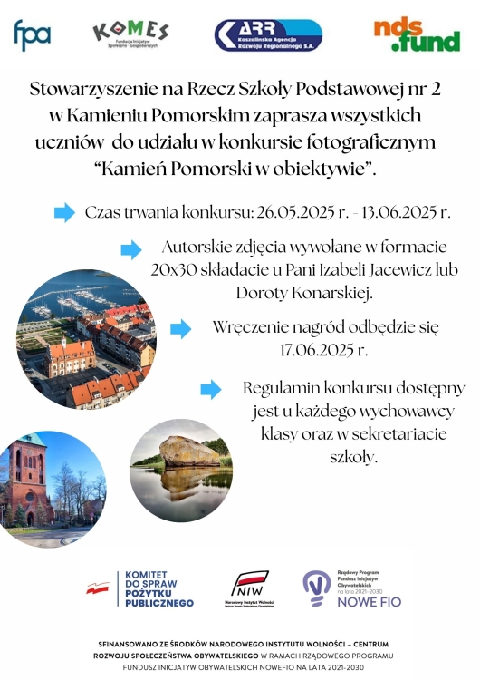Plakat - Konkurs fotograficzny "Kamień Pomorski w obiektywie"