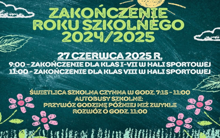 ZAKOŃCZENIE ROKU SZKOLNEGO 2024/2025