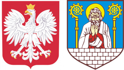 Godło RP i herb Kamienia Pomorskiego